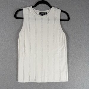 Theory tank top womens Medium ivory stretchy top shirt
